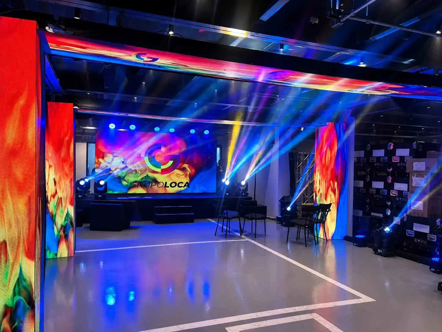 Painel para palco